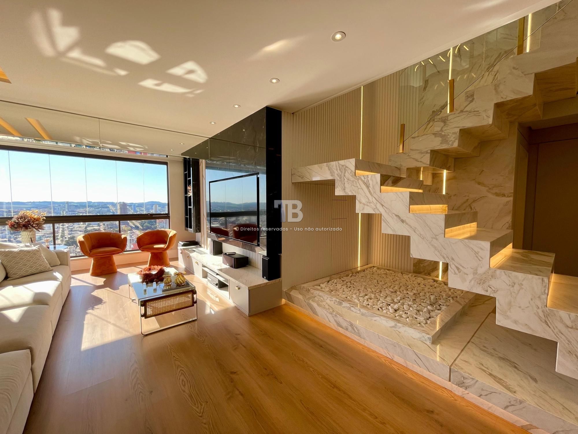 4365 – Cobertura de luxo mobiliada com 3 suítes e vista panorâmica no Centro de Chapecó